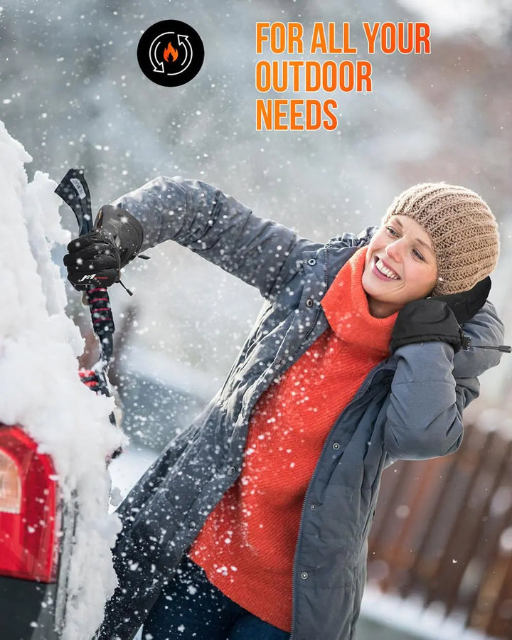 Waterproof Heated Ski Gloves with Rechargeable Battery