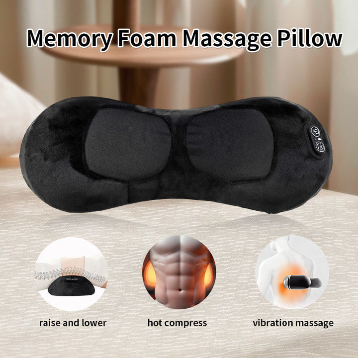Heat Grove™ Ergonomic Heated Massage Pillow with USB Charging