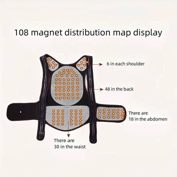 Infrared Heated Back Support Band With 5 Support Plates