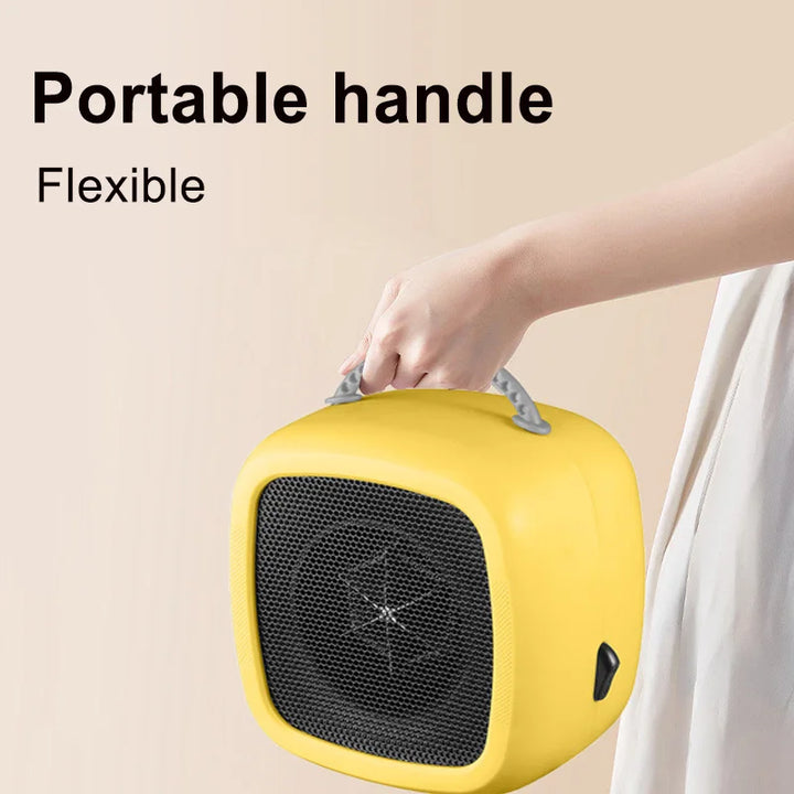 Heat Grove™ Quiet Mini Ceramic Desk Heater with Carry Handle