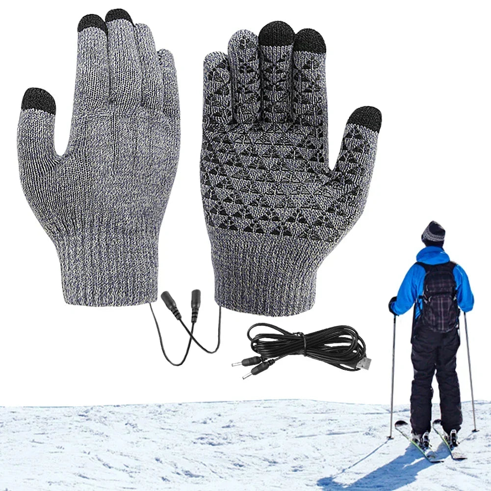 Heated Gloves FROSTIQ | USB Charging | Touchscreen &amp; Non-Slip | Winter Thermal Gloves for Outdoor &amp; Cycling