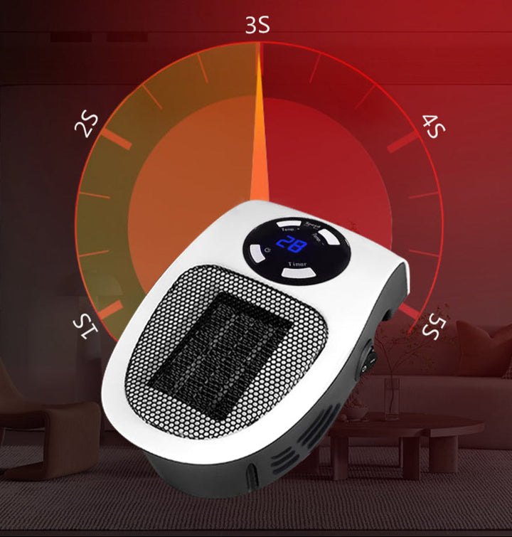 Heat Grove™ Elegant Metal Space Heater with Compact Quiet Design