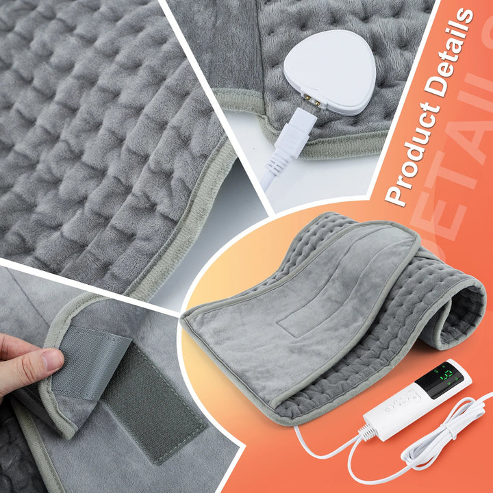 ThermaEase Electric Heating Pad | Multifunctional Heating Belt for Back &amp; Waist | 9 Temperature Levels &amp; 4 Timer Options