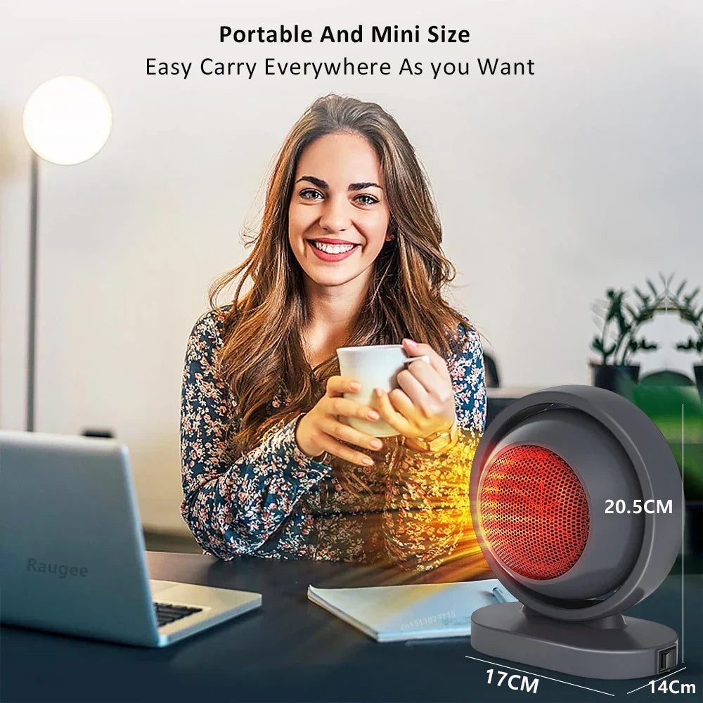 HotAir Mini PTC Heater | 380W | Overheat Protection &amp; Constant Temperature | Portable with EU Plug