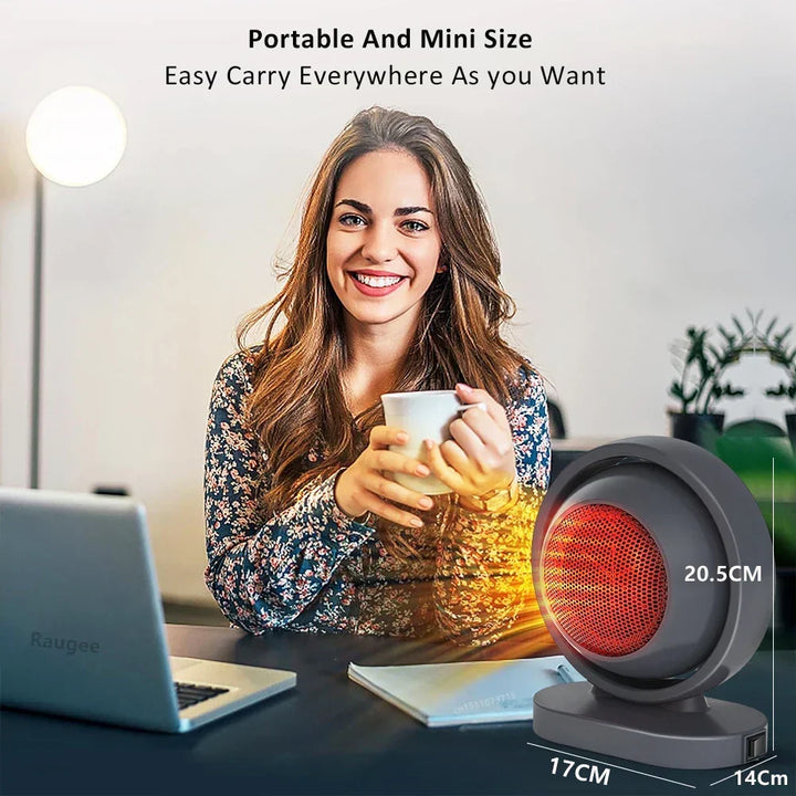 HotAir Mini PTC Heater | 380W | Overheat Protection &amp; Constant Temperature | Portable with EU Plug