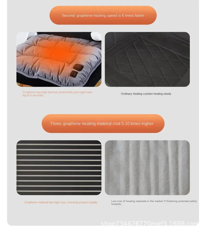 Heat Grove™ Graphene Heated Seat Cushion, 3 Temperature Levels