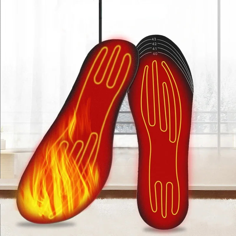 ThermaStep USB Heated Insoles | Customizable Size 35–46 | Rechargeable &amp; Washable | Carbon Fiber Heating Technology | Foot Warmer for Winter &amp; Outdoor