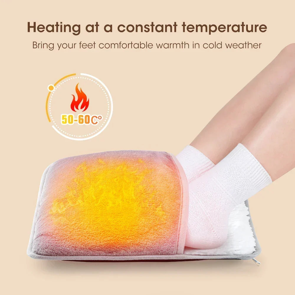 USB Heated Foot Mat with Soft Flannel and Gentle 104°F Warmth – Heat Grove