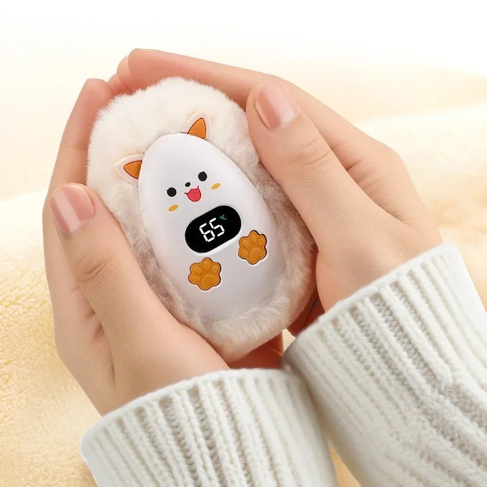 Heat Grove™ Rechargeable Fox Hand Warmer with Digital Display