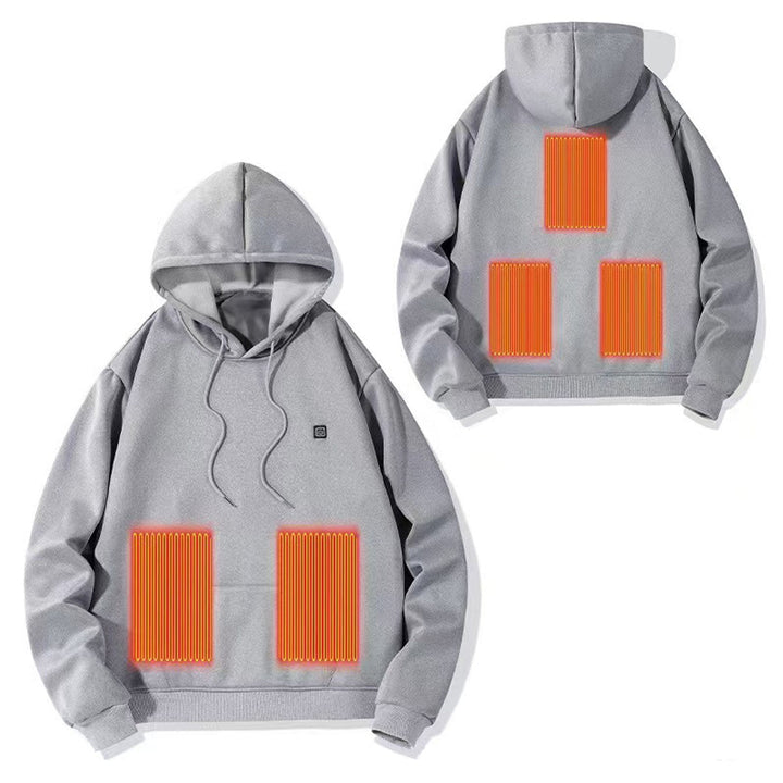 Heated Hoodie for Men - USB Powered, 3 Heat Levels, Chest &amp; Back Warmth