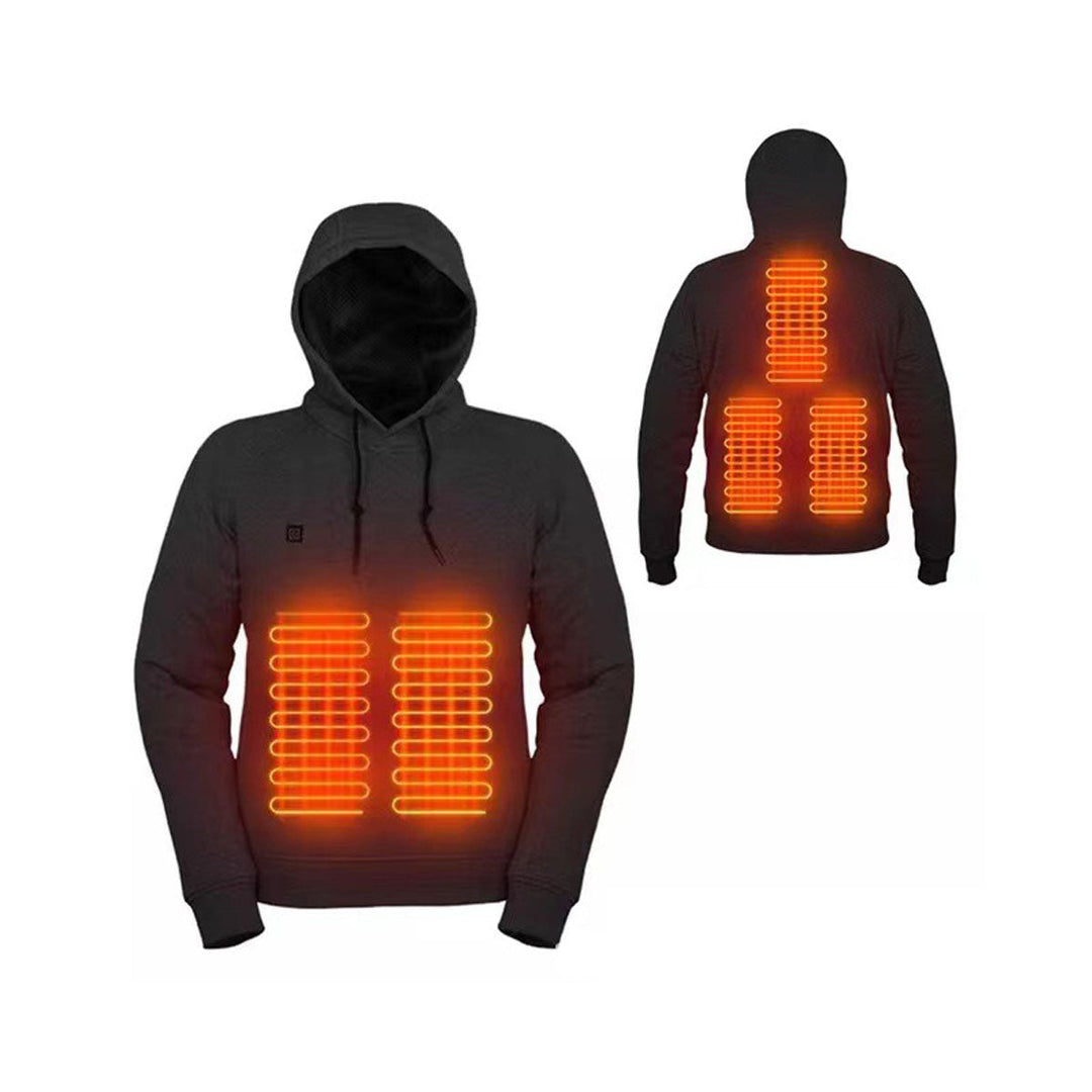 Heated Hoodie for Men - USB Powered, 3 Heat Levels, Chest &amp; Back Warmth