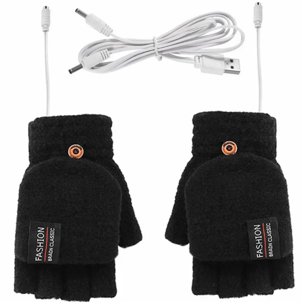 USB rechargeable warm wave heated gloves