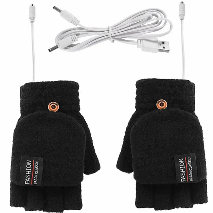 USB rechargeable warm wave heated gloves