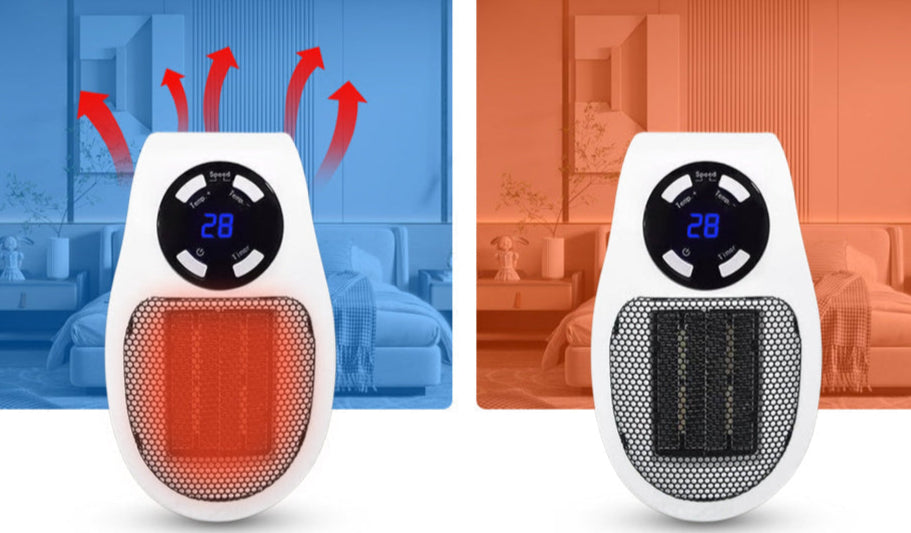 Heat Grove™ Elegant Metal Space Heater with Compact Quiet Design
