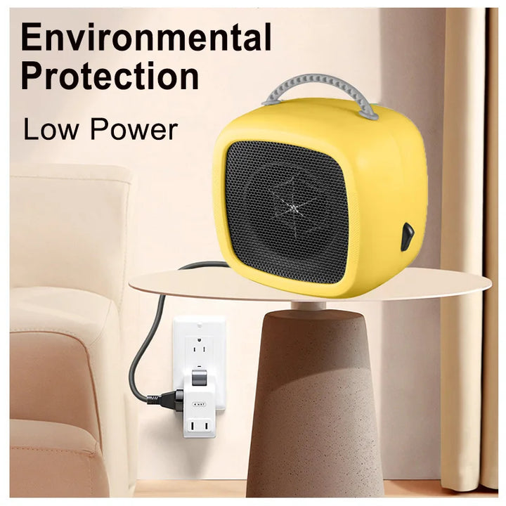 Heat Grove™ Quiet Mini Ceramic Desk Heater with Carry Handle