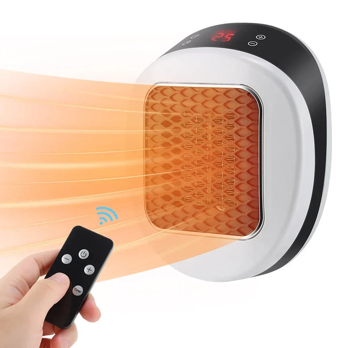 Heat Grove™ 600W Mini Plug-In Wall Heater with Remote & Timer