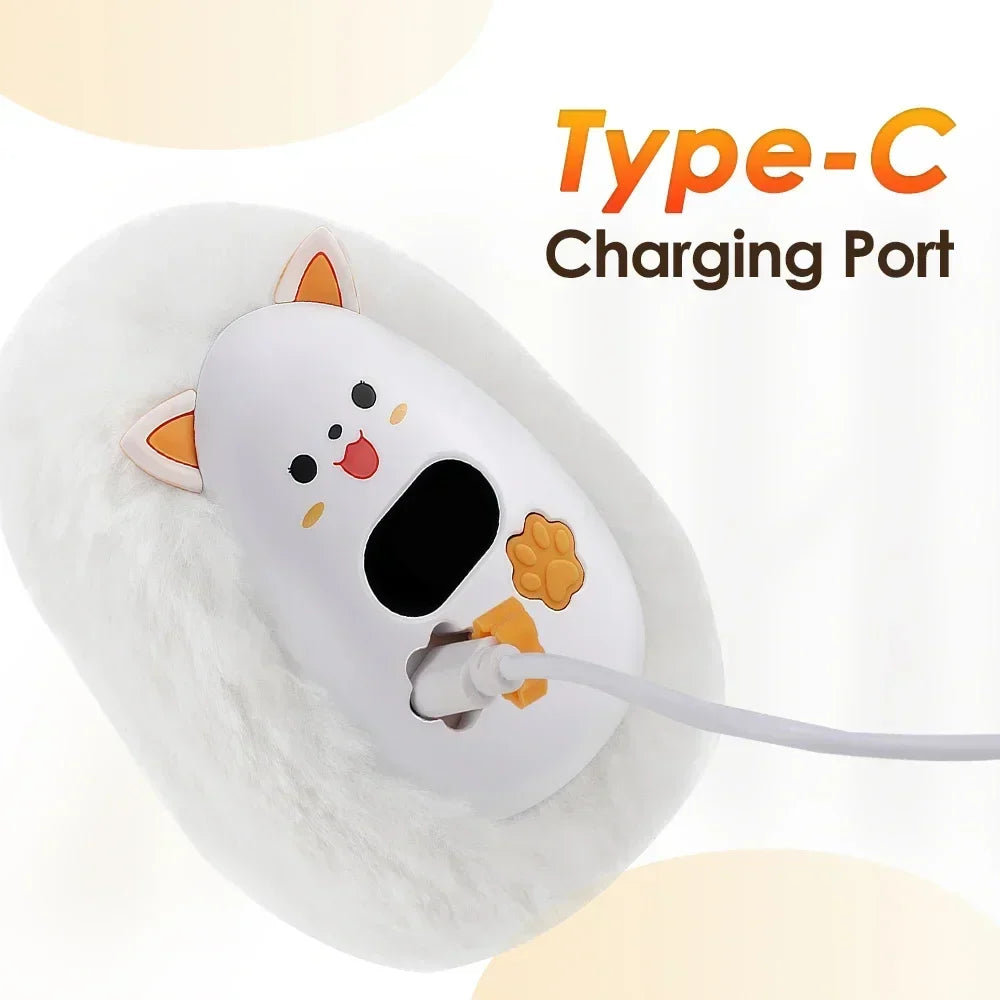 Heat Grove™ Rechargeable Fox Hand Warmer with Digital Display