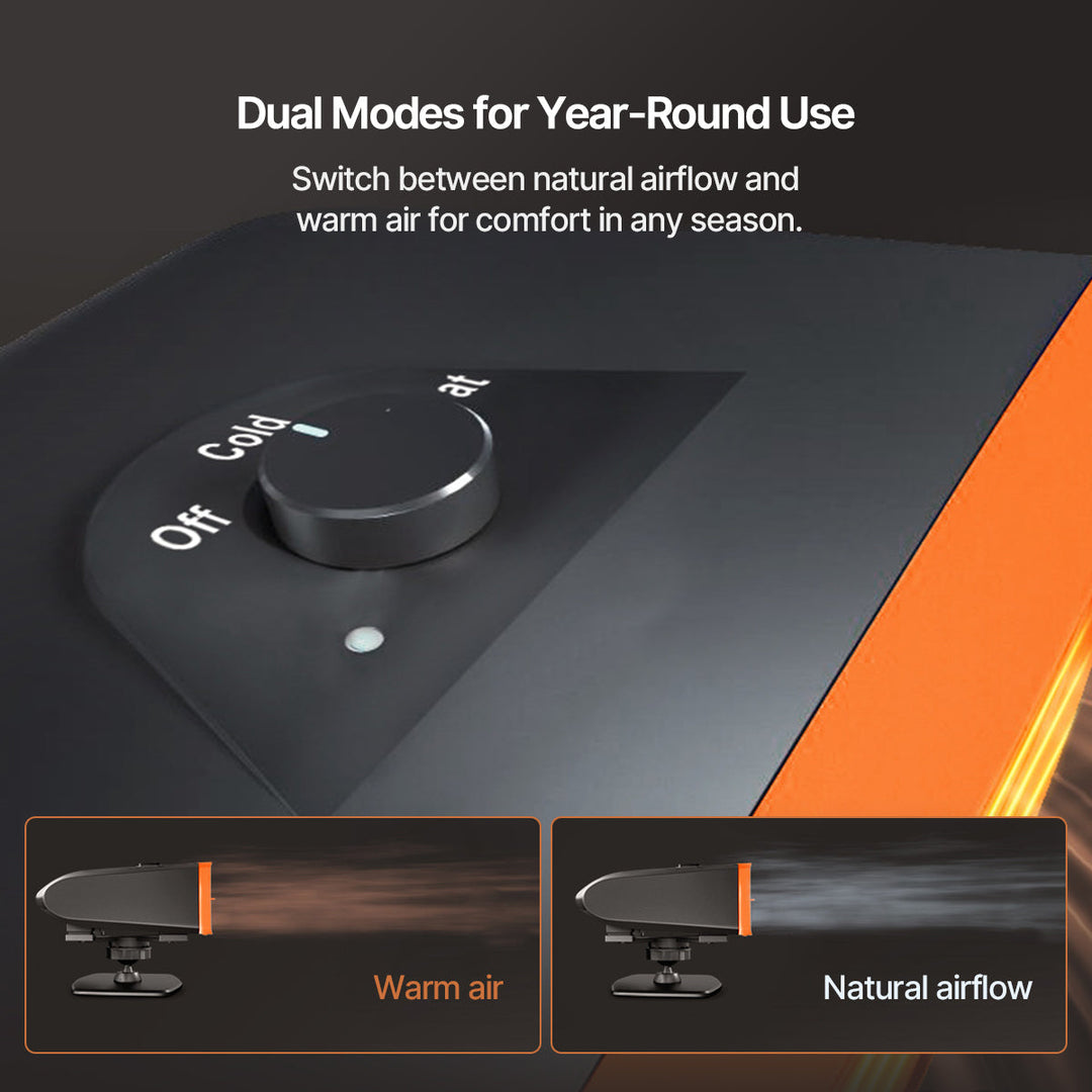 Car Windscreen Defroster Heater | 80°C Heating Power, 360° Adjustable, Quiet 20 dB | 12V/24V, Double Safety