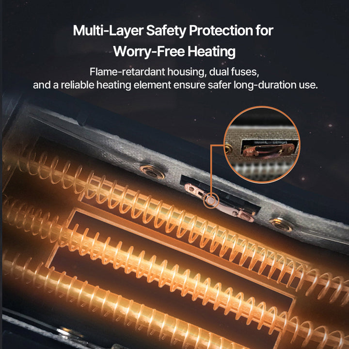 Car Windscreen Defroster Heater | 80°C Heating Power, 360° Adjustable, Quiet 20 dB | 12V/24V, Double Safety