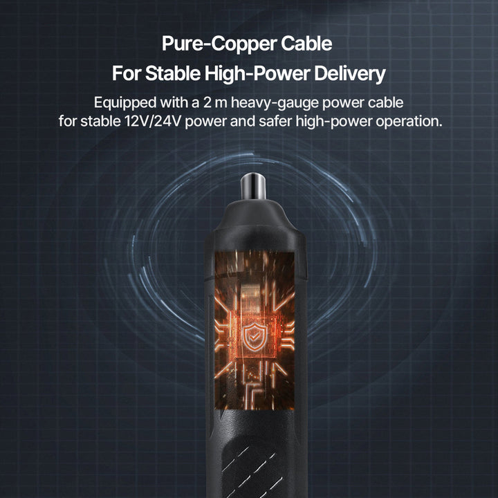 Car Windscreen Defroster Heater | 80°C Heating Power, 360° Adjustable, Quiet 20 dB | 12V/24V, Double Safety