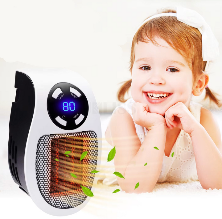 Heat Grove™ Elegant Metal Space Heater with Compact Quiet Design