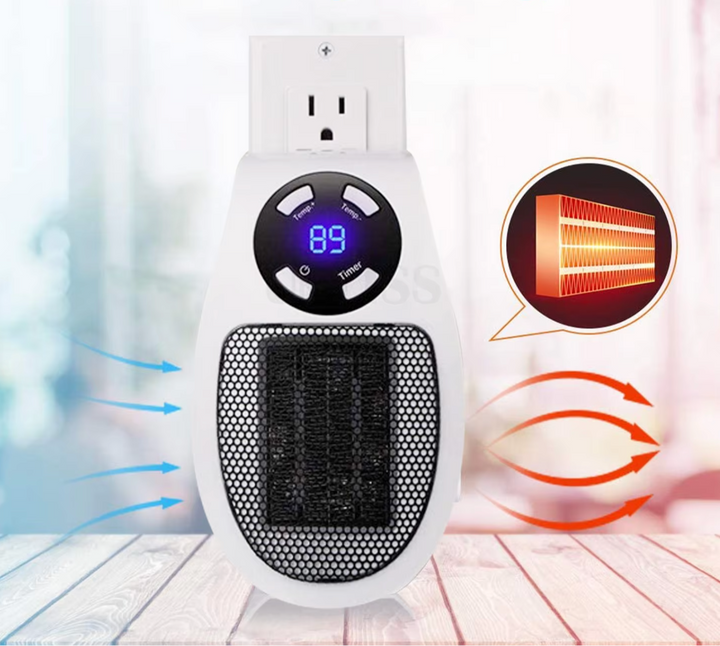 Heat Grove™ Elegant Metal Space Heater with Compact Quiet Design