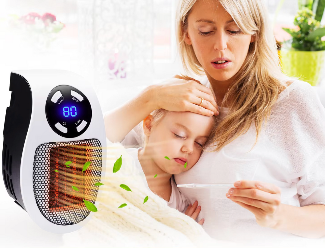 Heat Grove™ Elegant Metal Space Heater with Compact Quiet Design