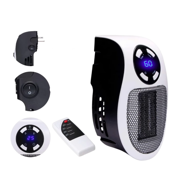 Heat Grove™ Elegant Metal Space Heater with Compact Quiet Design