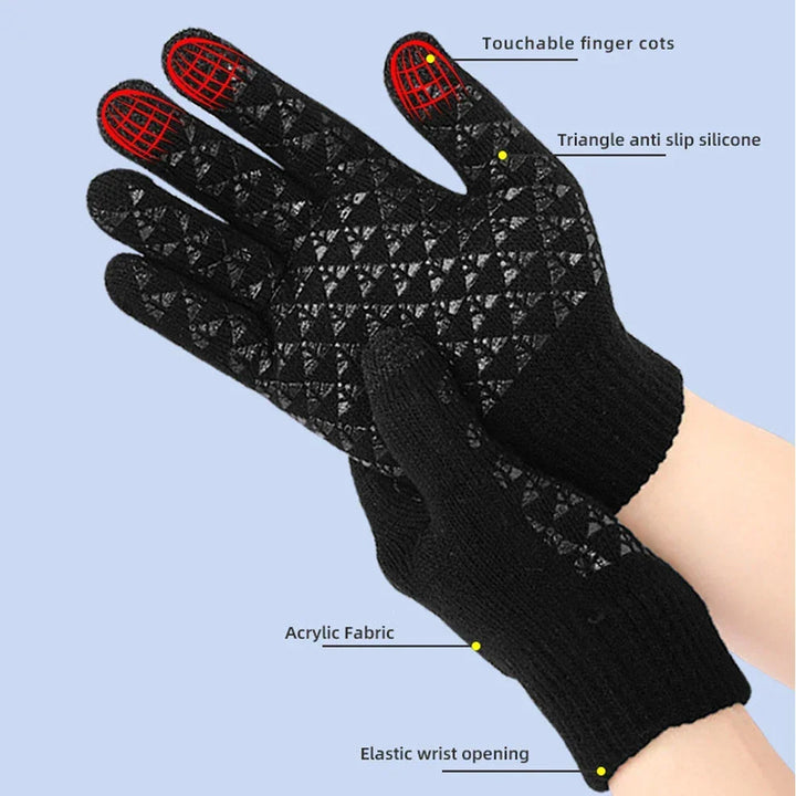 Heated Gloves FROSTIQ | USB Charging | Touchscreen &amp; Non-Slip | Winter Thermal Gloves for Outdoor &amp; Cycling