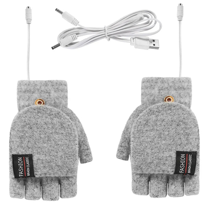 USB rechargeable warm wave heated gloves