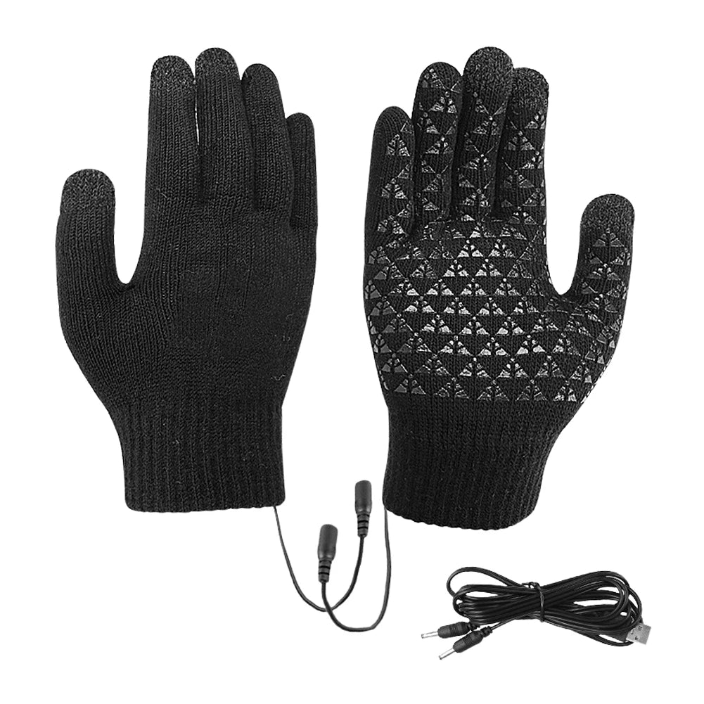 Heated Gloves FROSTIQ | USB Charging | Touchscreen &amp; Non-Slip | Winter Thermal Gloves for Outdoor &amp; Cycling