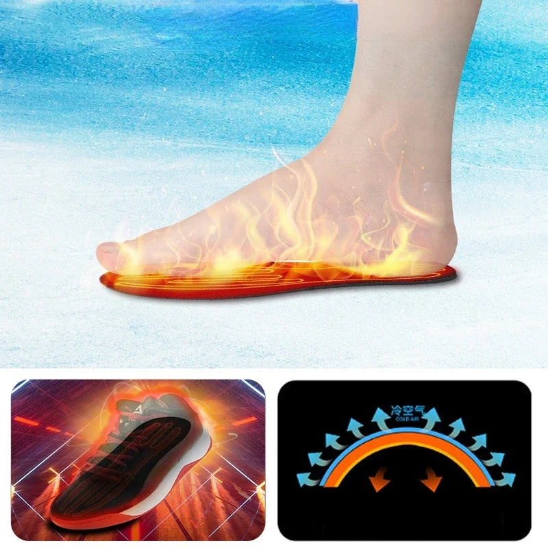 ThermaStep USB Heated Insoles | Customizable Size 35–46 | Rechargeable &amp; Washable | Carbon Fiber Heating Technology | Foot Warmer for Winter &amp; Outdoor