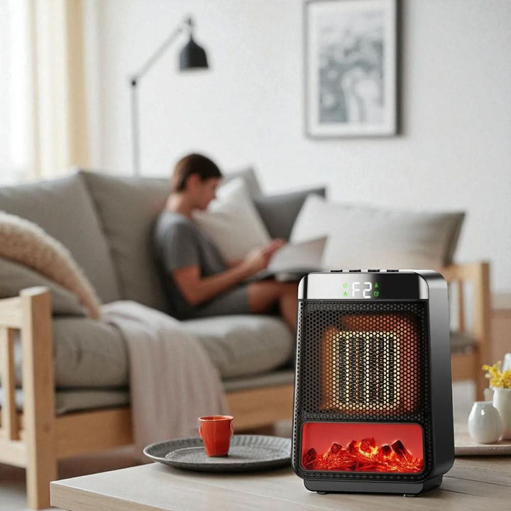 Heat Grove™ Compact Electric Space Heater with Fan and Adjustable Temp