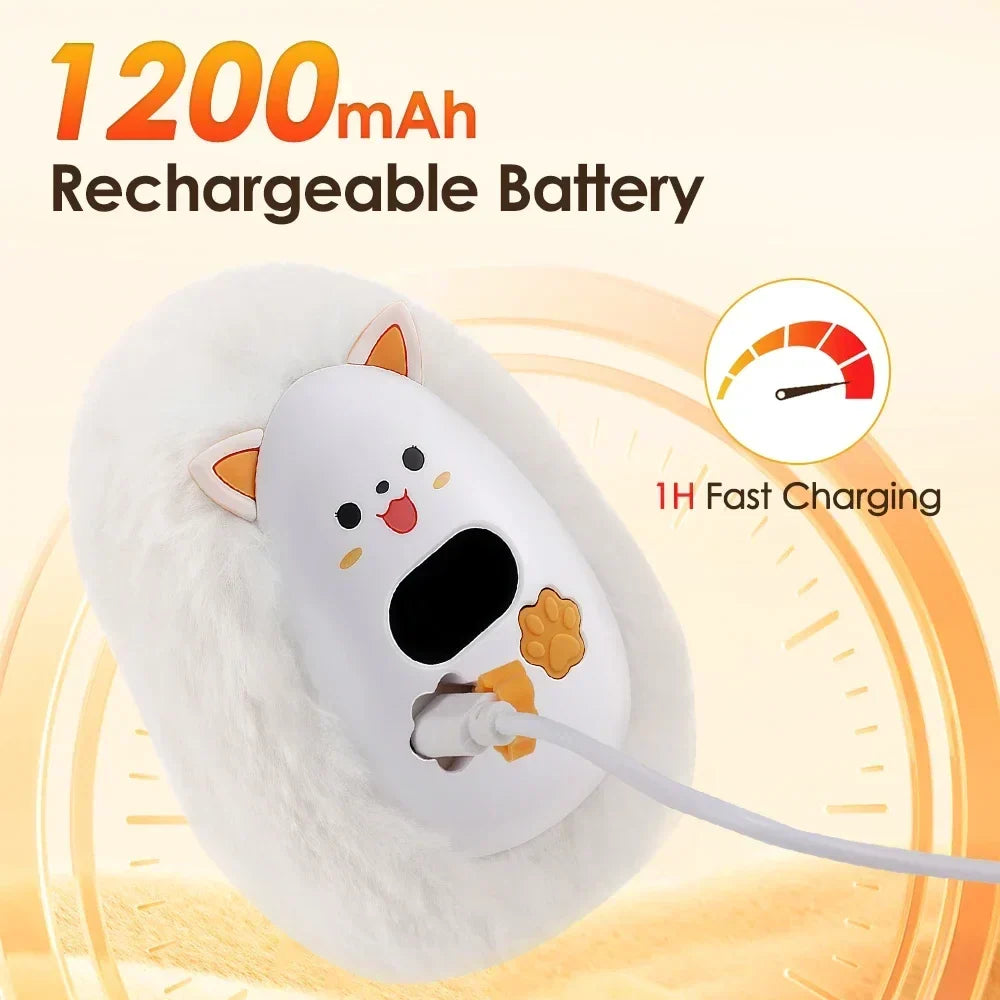 Heat Grove™ Rechargeable Fox Hand Warmer with Digital Display