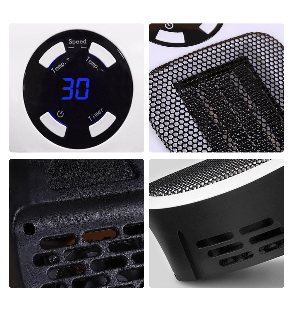 Heat Grove™ Elegant Metal Space Heater with Compact Quiet Design
