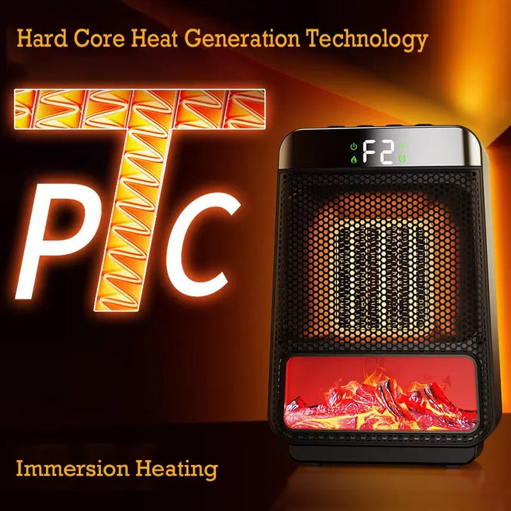 Plug-in PTC Ceramic Heater | Heats in 3 Seconds | Energy Efficient, Space-Saving for Bedroom and Office