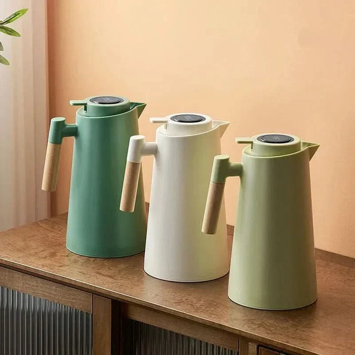 1 Liter Insulated Coffee Carafe with Temperature Display Lid
