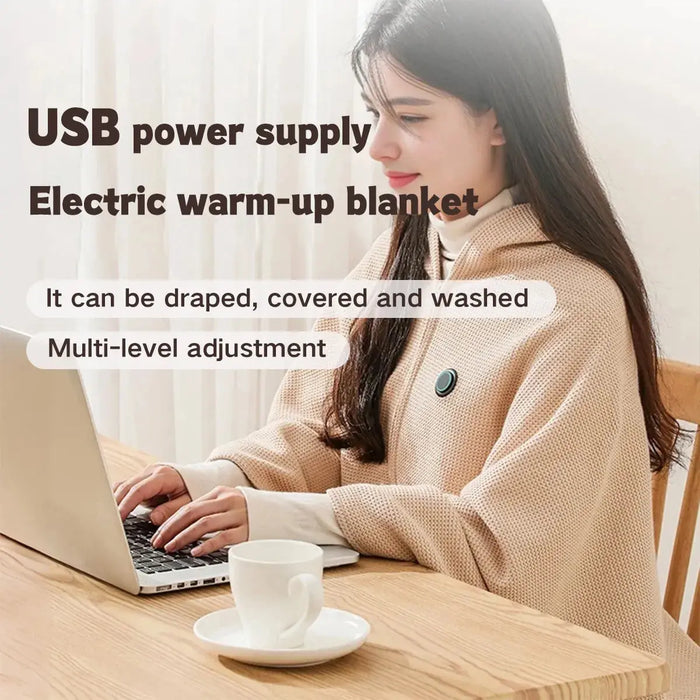 Heat Grove™ Large Heated Wrap Scarf That Warms Up in Just 15 Seconds