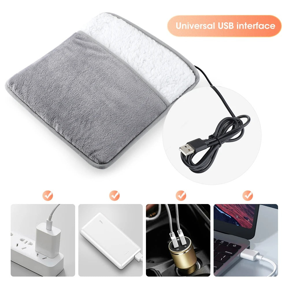 USB Flannel Foot Warmer With Gentle 104°F Warmth – Heat Grove
