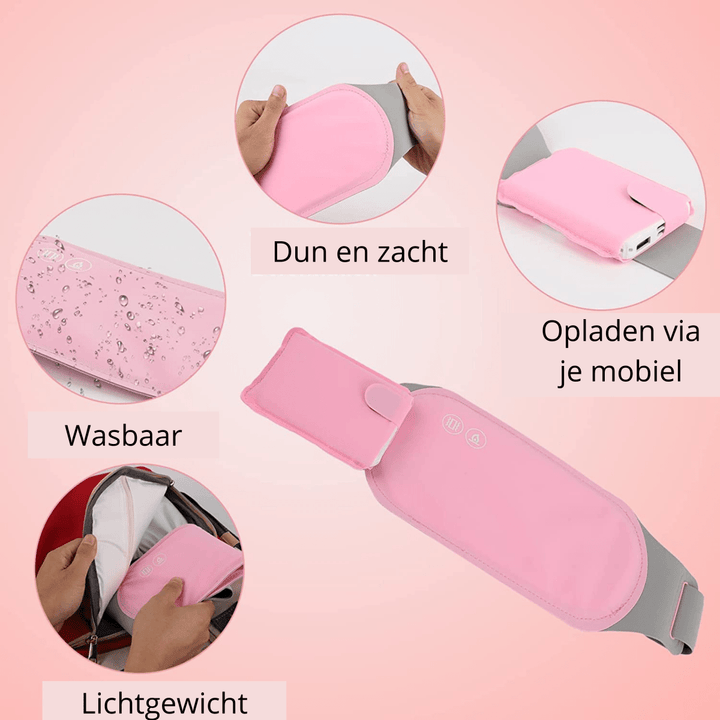 Electric abdominal heater with vibration function for pain relief
