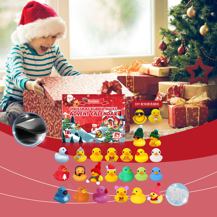 Heat Grove Rubber Duck Advent Calendar with 24 Christmas Ducks