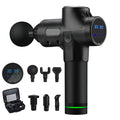 Massage gun with LCD screen and heads