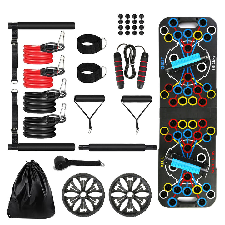Push-up board home gym set with accessories