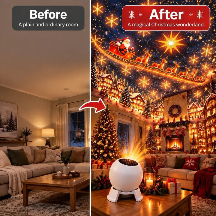 Christmas Projector Light – Festive Patterns for Walls &amp; Ceiling