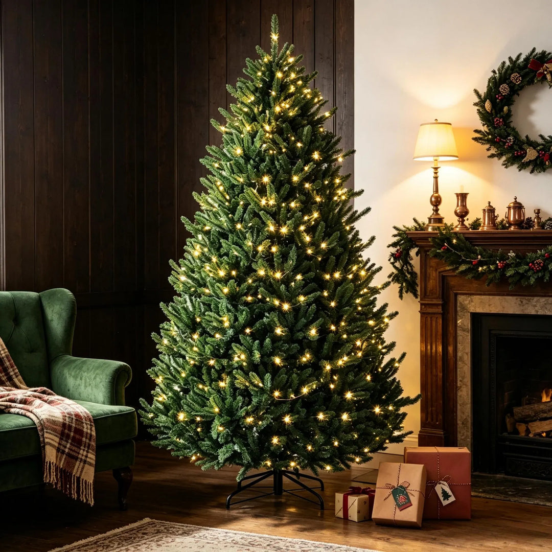Full pre-lit tree with multicolor LEDs