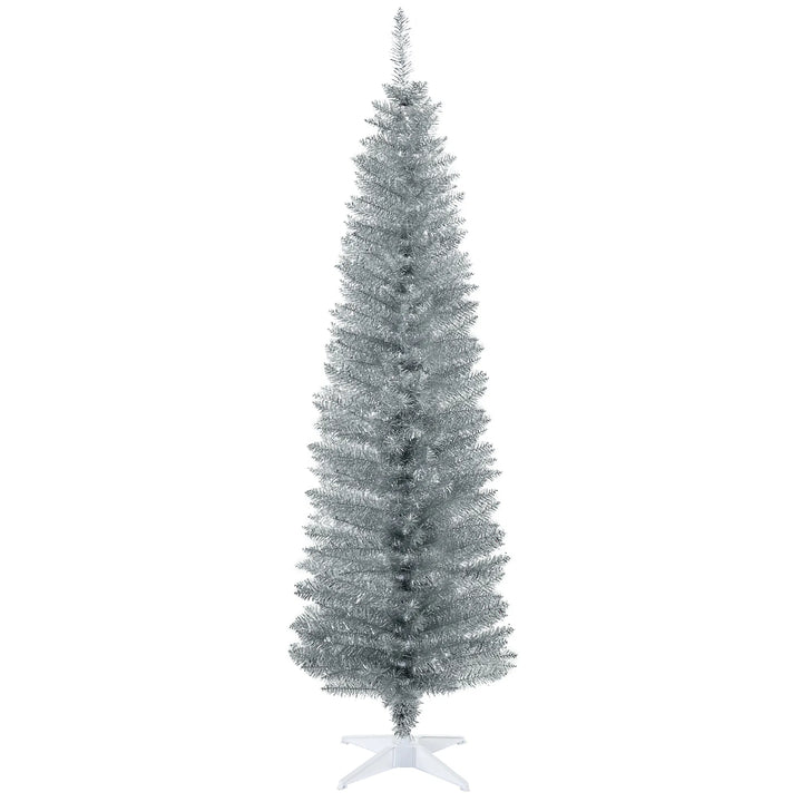 Silver slim pencil Christmas tree
