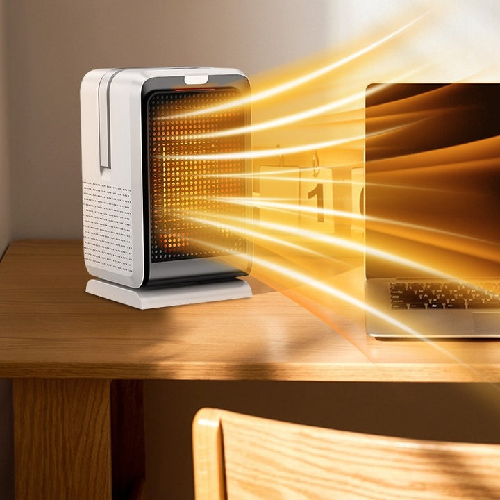 Oscillating ceramic space heater with remote