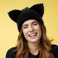 Chunky knit cat ear beanie