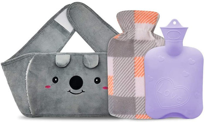 Heat Grove Cute animal hot water bottle with waist belt and hand pocket