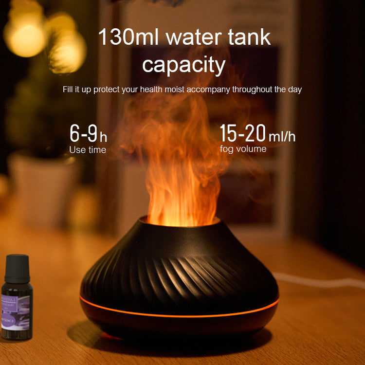 RGB Flame Diffuser, 130 ml Humidifier with 6-9 Hour Runtime